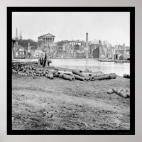Burned District and Capitol in Richmond, VA 1865