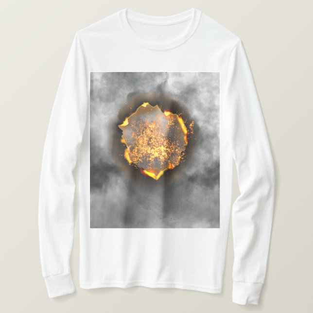 Burned Fire Ring T-Shirt (Design Front)