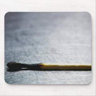 Burned match on stainless steel 2 mouse mat