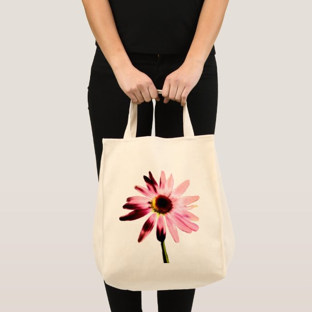Burned Out Pink Coneflower Tote Bag (Front (Product))