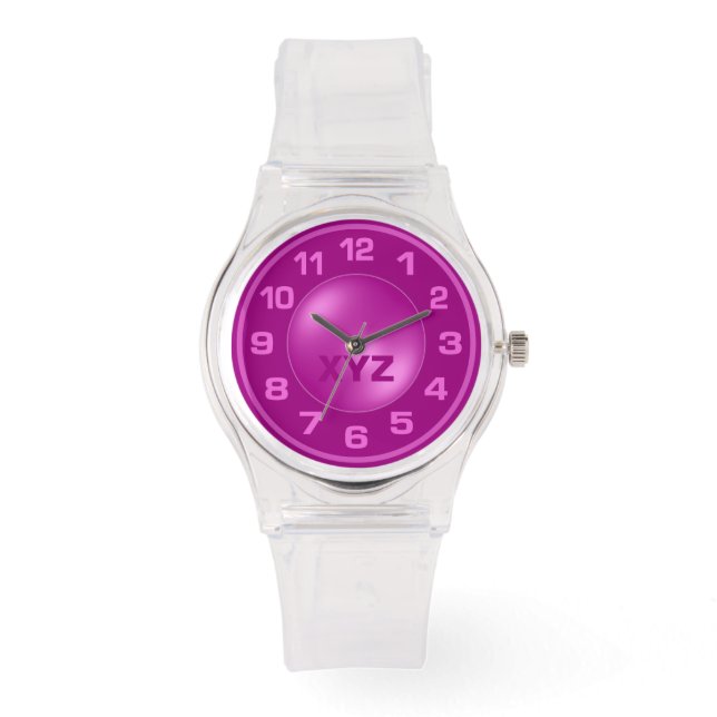 Burned Pink Custom Initials watches (Front)