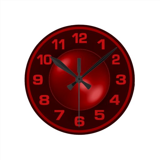 Image of Burned Red wall clock
