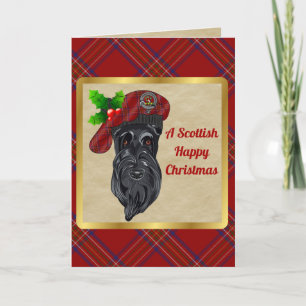 Burnett Badge & Tartan Personalised Xmas Card