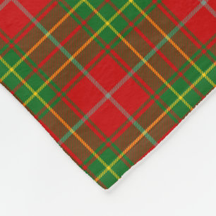 Burnett Family Tartan Plaid Pattern Fleece Blanket
