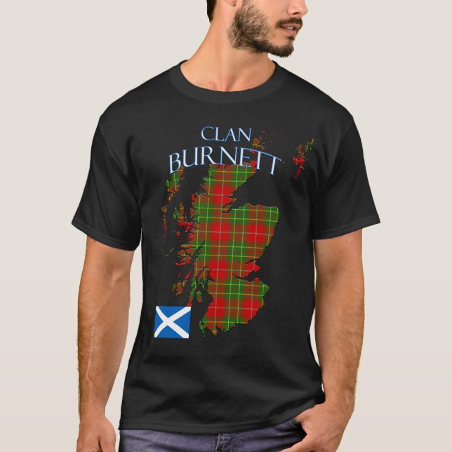 Burnett Scottish Clan Tartan Scotland T-Shirt (Front)