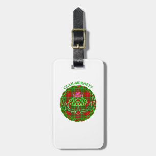 Burnett Scottish Tartan Celtic Thistle Luggage Tag
