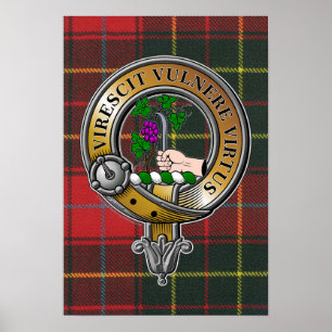 Burnett Tartan & Badge Poster