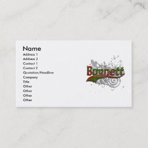 Burnett Tartan Grunge Business Card