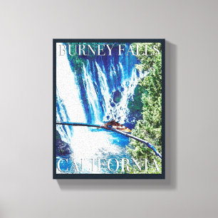 Burney Falls, CA Poster Canvas Print
