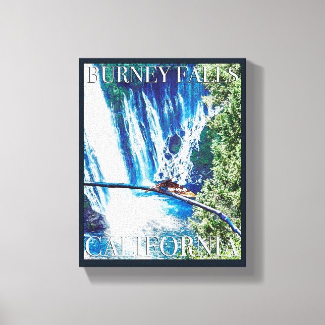 Burney Falls, CA Poster Canvas Print (Front)