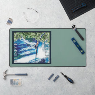 Burney Falls, CA Poster Desk Mat