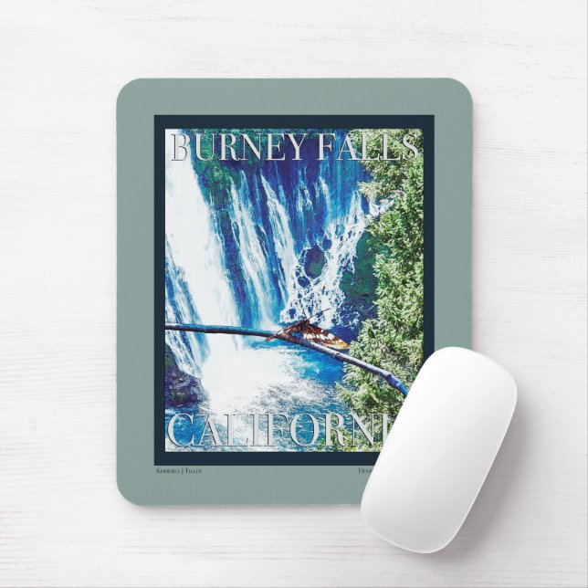 Burney Falls, CA Poster Mouse Mat (With Mouse)