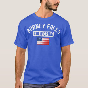 Burney Falls California USA Flag Vintage Cali Bear T-Shirt