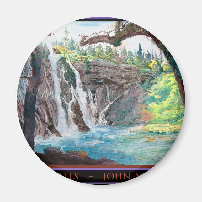 Burney Falls Watercolor Magnet (Front)