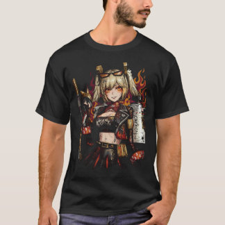 Burnice White ZZZ Red Hair Ponytails Flamethrower  T-Shirt