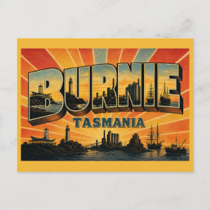 Burnie Tasmania Coastal Industry Vintage Postcard