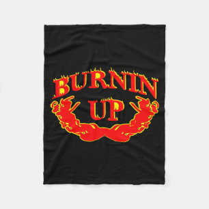 Burnin Up Flames Vintage Fleece Blanket