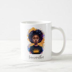 Burning Afro Woman Coffee Mug