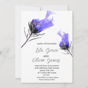 Burning Bloom Elegance Wedding Invitation