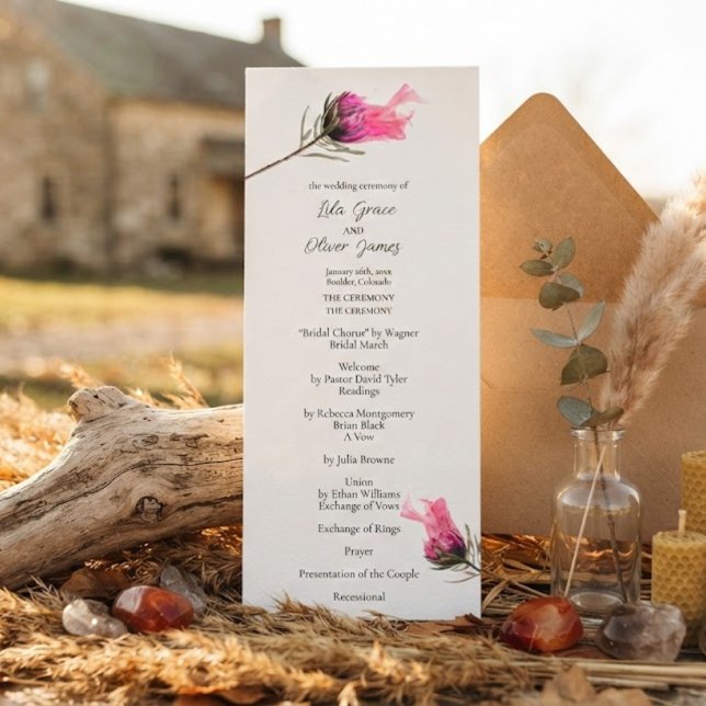 Burning Bloom Elegance Wedding menu Invitation (Creator Uploaded)