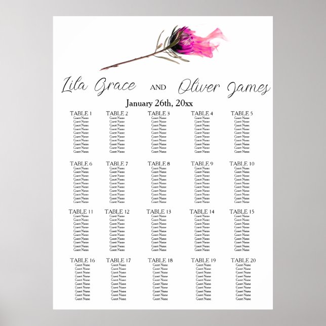 Burning Bloom Elegance Wedding Poster (Front)