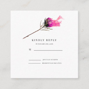 Burning Bloom Elegance Wedding RSVP Enclosure Card