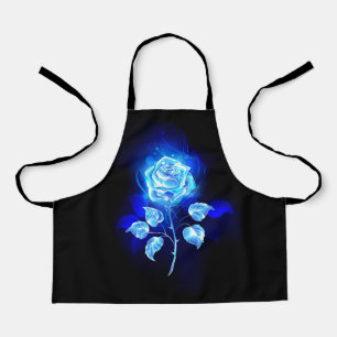 Burning Blue Rose Apron