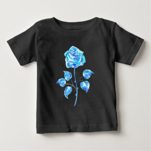 Burning Blue Rose Baby T-Shirt
