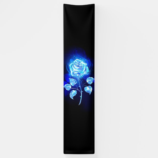 Burning Blue Rose Banner (Vertical)