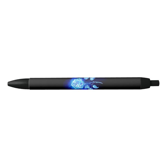 Burning Blue Rose Black Ink Pen (Front)