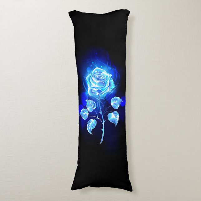 Burning Blue Rose Body Cushion (Front Vertical)