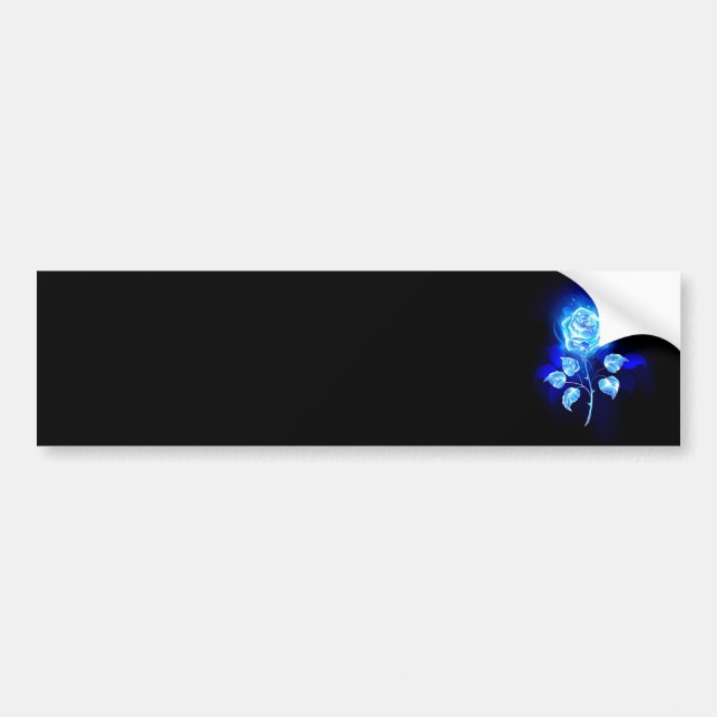 Burning Blue Rose Bumper Sticker (Front)