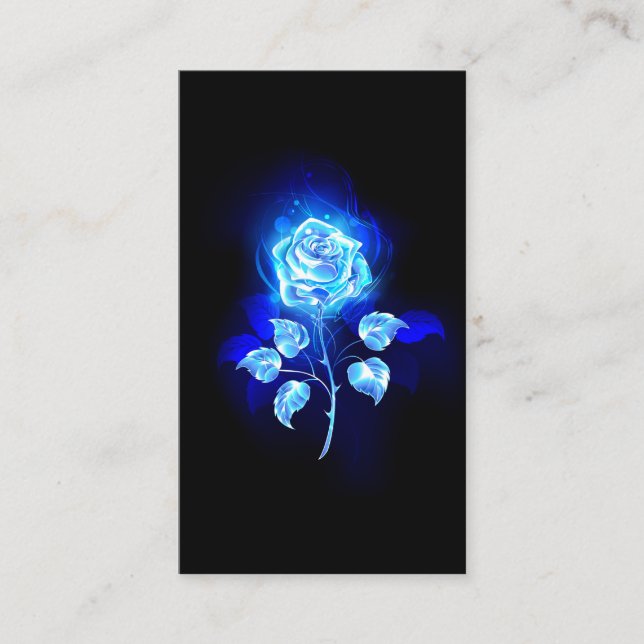 Burning Blue Rose Business Card (Front)
