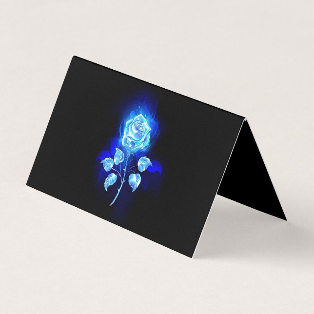 Burning Blue Rose Business Card (Front)
