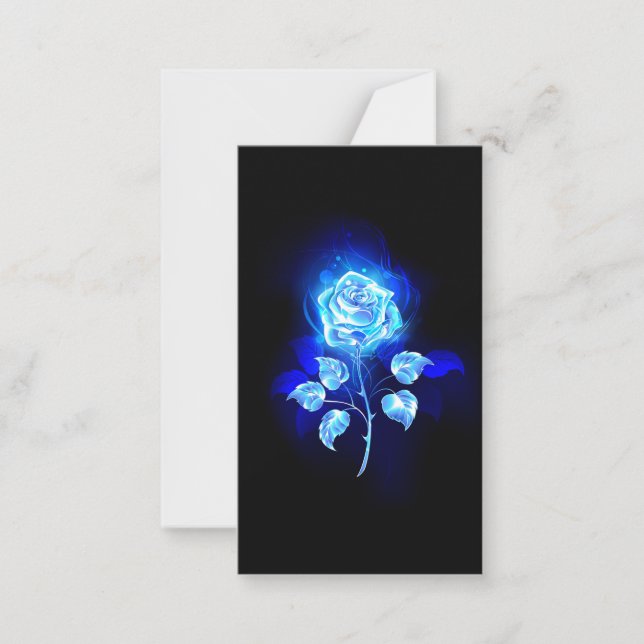 Burning Blue Rose Card (Front)