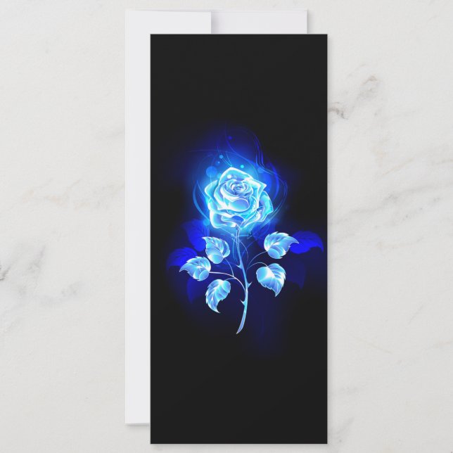 Burning Blue Rose Card (Front)