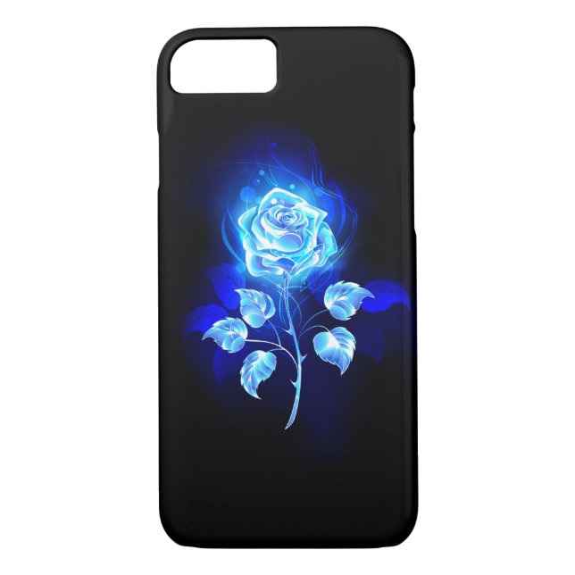 Burning Blue Rose Case-Mate iPhone Case (Back)