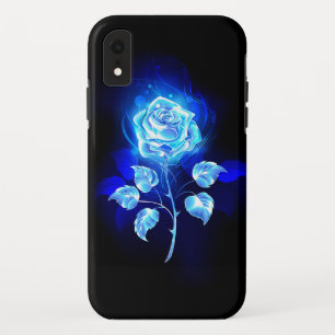 Burning Blue Rose iPhone XR Case