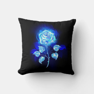 Burning Blue Rose Cushion