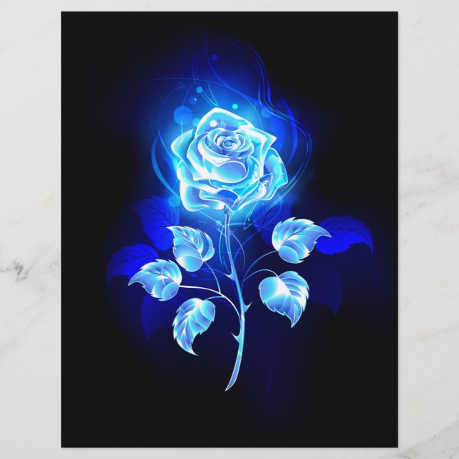 Burning Blue Rose Custom Letterhead (Front)