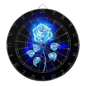 Burning Blue Rose Dartboard