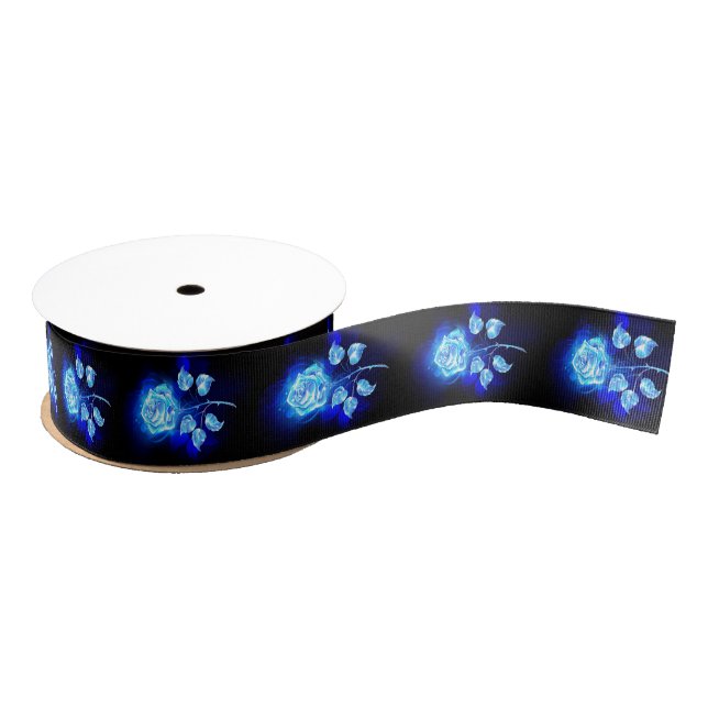 Burning Blue Rose Grosgrain Ribbon (Spool)