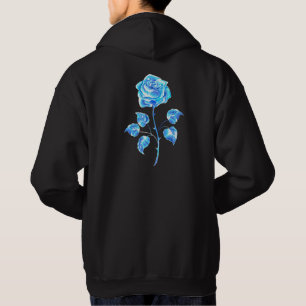 Burning Blue Rose Hoodie