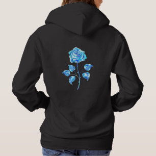 Burning Blue Rose Hoodie