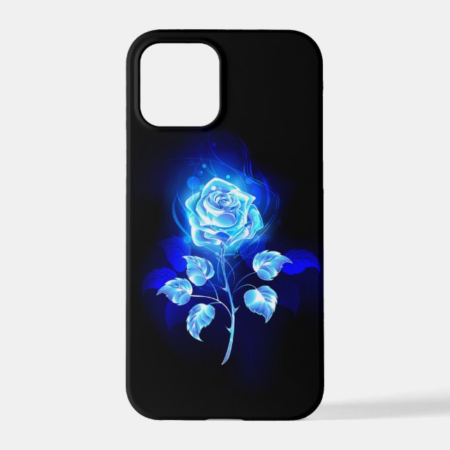 Burning Blue Rose iPhone Case (Back)