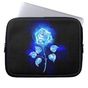 Burning Blue Rose Laptop Sleeve