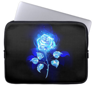 Burning Blue Rose Laptop Sleeve