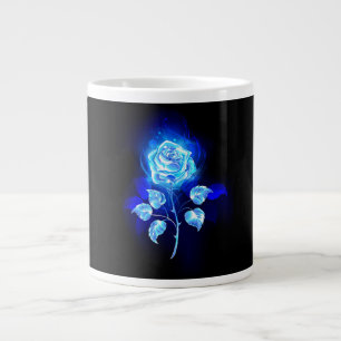 Burning Blue Rose Large Coffee Mug