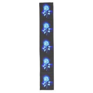 Burning Blue Rose Long Table Runner