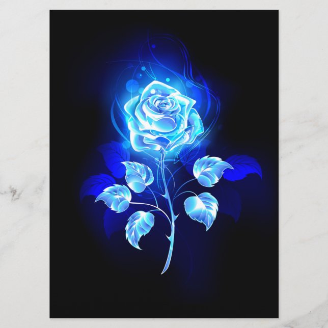 Burning Blue Rose Menu (Front)